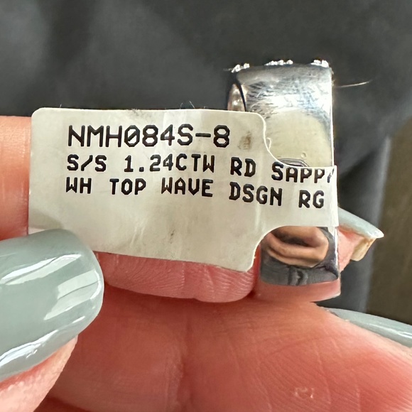 Beautiful Triple Row Sapphire & Diamond Ring - Picture 12 of 12